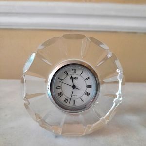 Atlantis Full Lead Hand Blown Crystal Octagonal Mini Clock